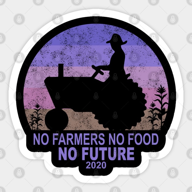 No Farmers No food Sticker by Alkahfsmart